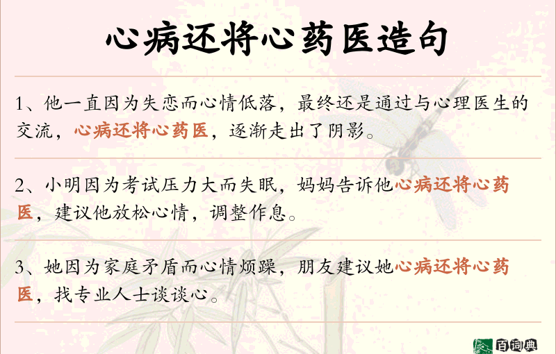 心病还将心药医