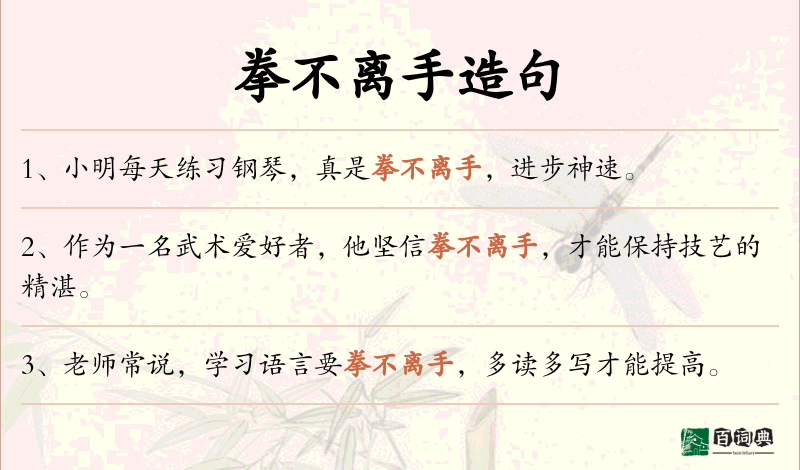 拳不离手