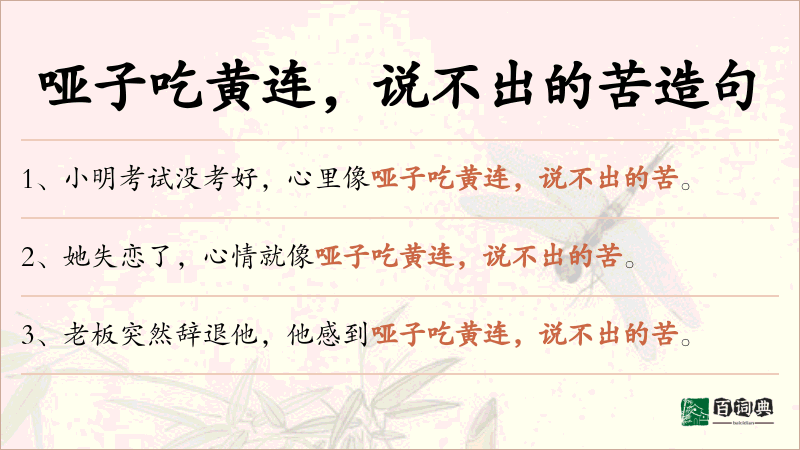 哑子吃黄连，说不出的苦