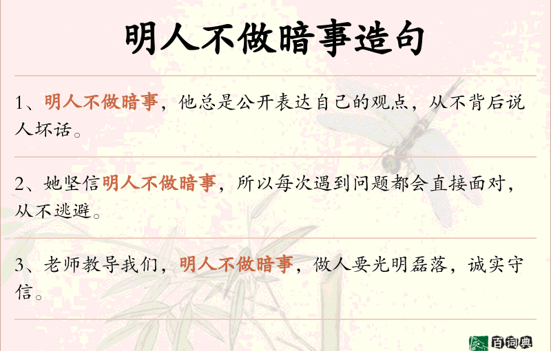 明人不做暗事