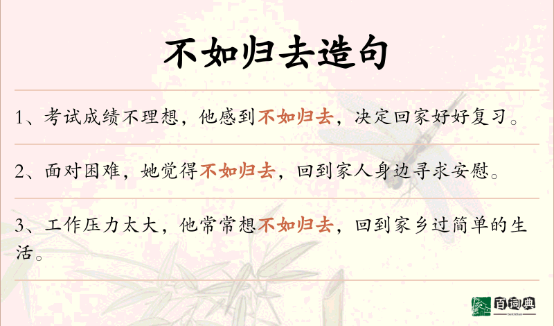不如归去