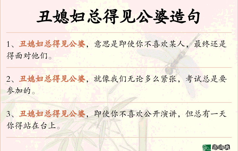 丑媳妇总得见公婆