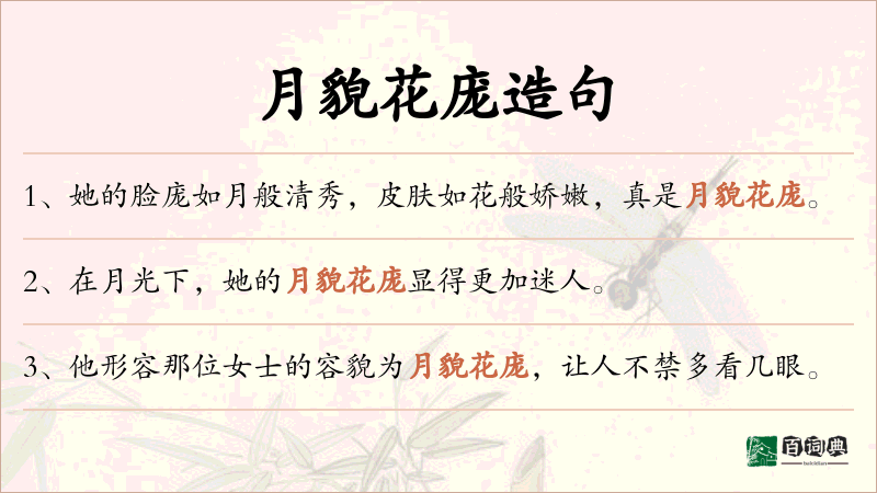 月貌花庞