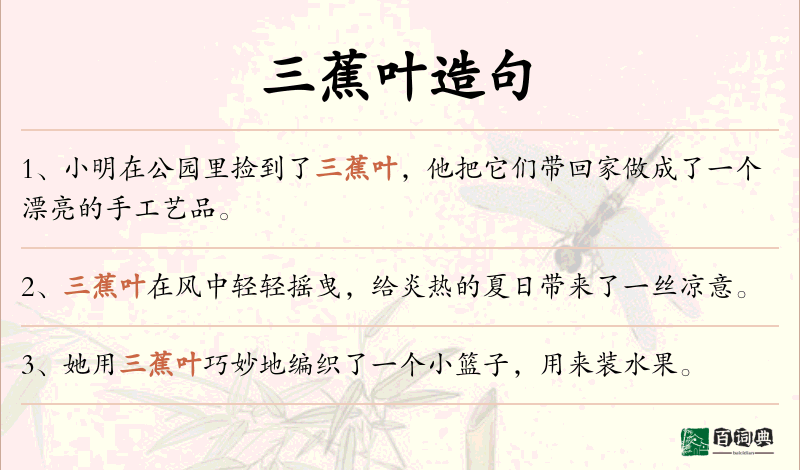 三蕉叶