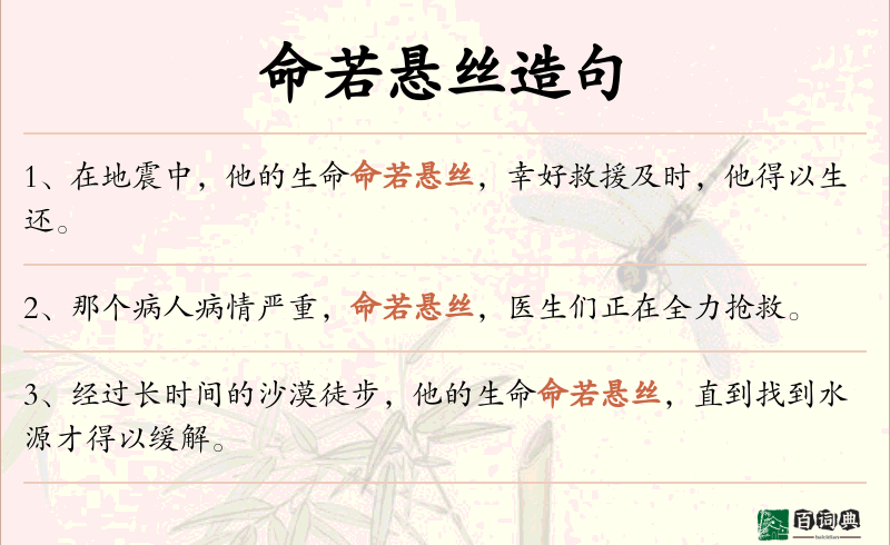 命若悬丝