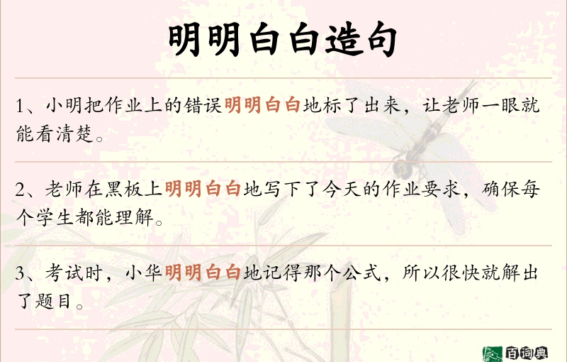 明明白白