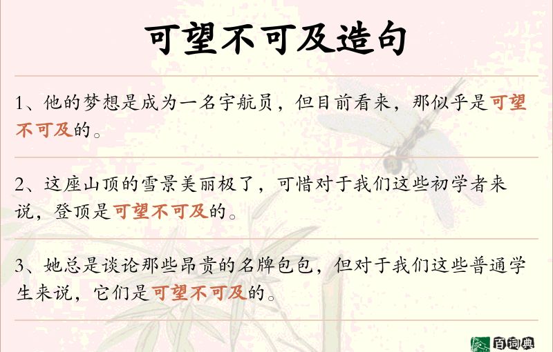 可望不可及