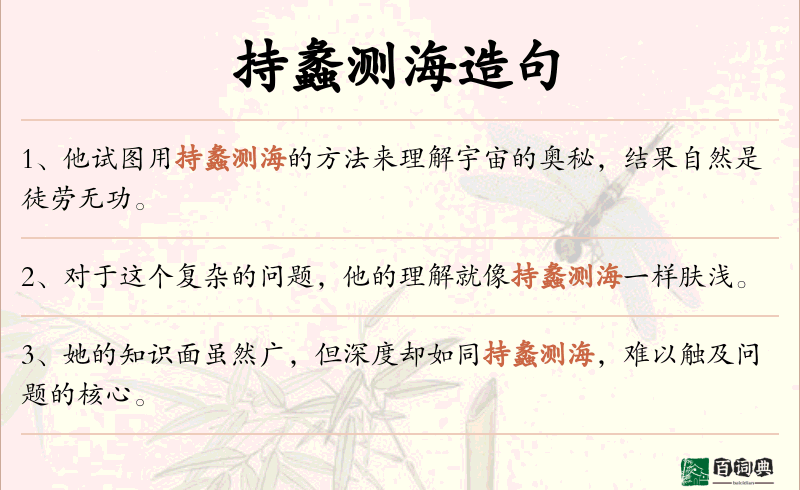 持蠡测海