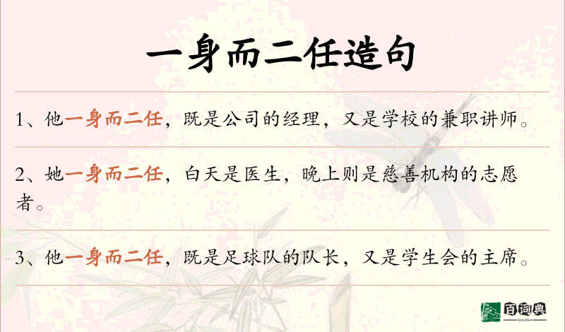 一身而二任