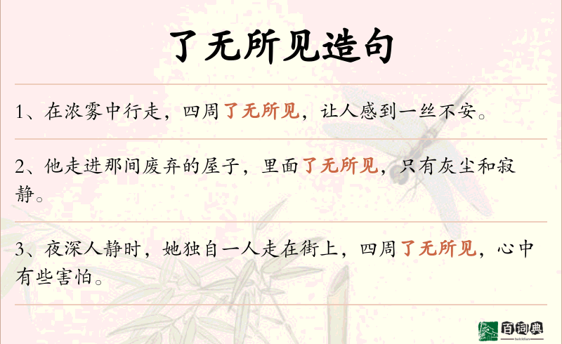 了无所见