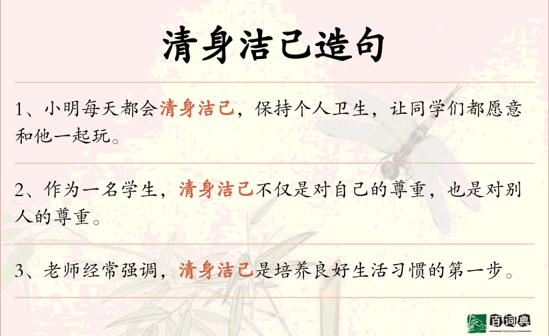 清身洁己