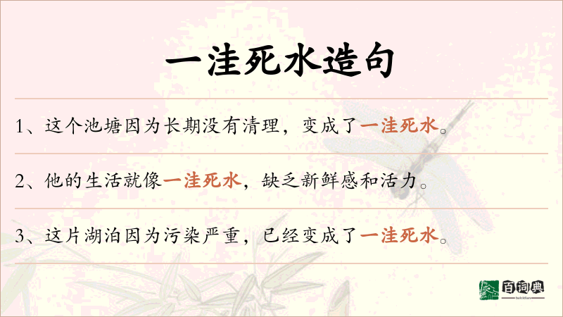 一洼死水