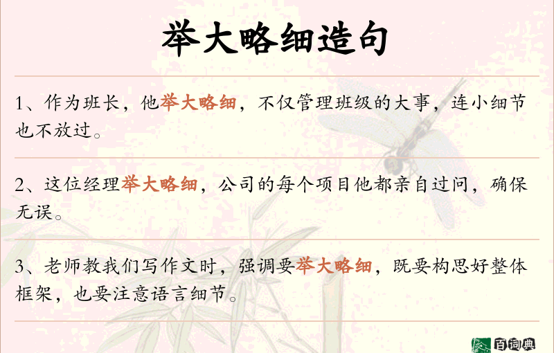 举大略细