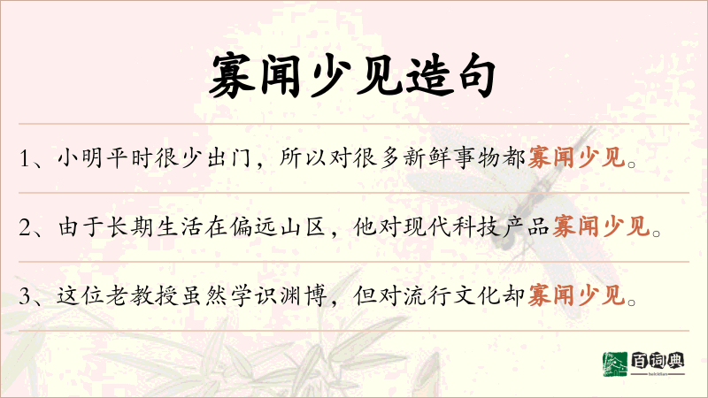 寡闻少见