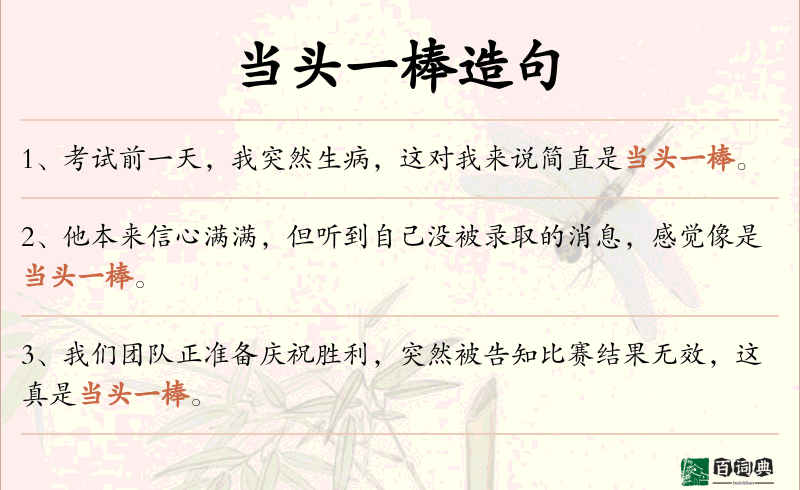 当头一棒