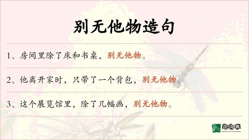 别无他物