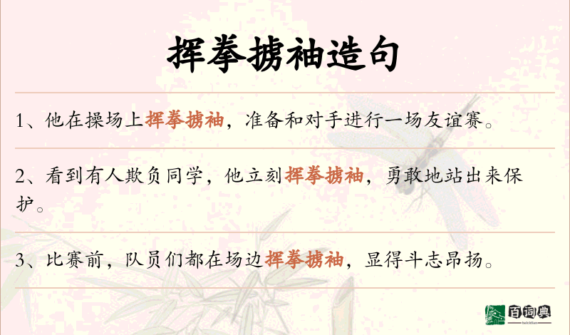挥拳掳袖