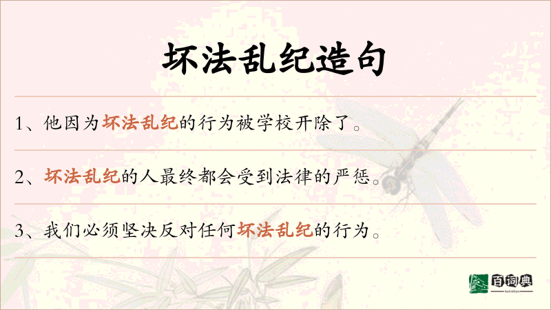 坏法乱纪