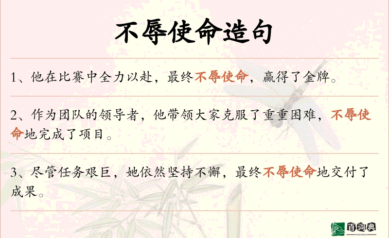 不辱使命