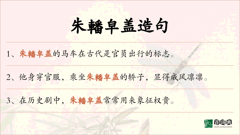 朱轓皁盖