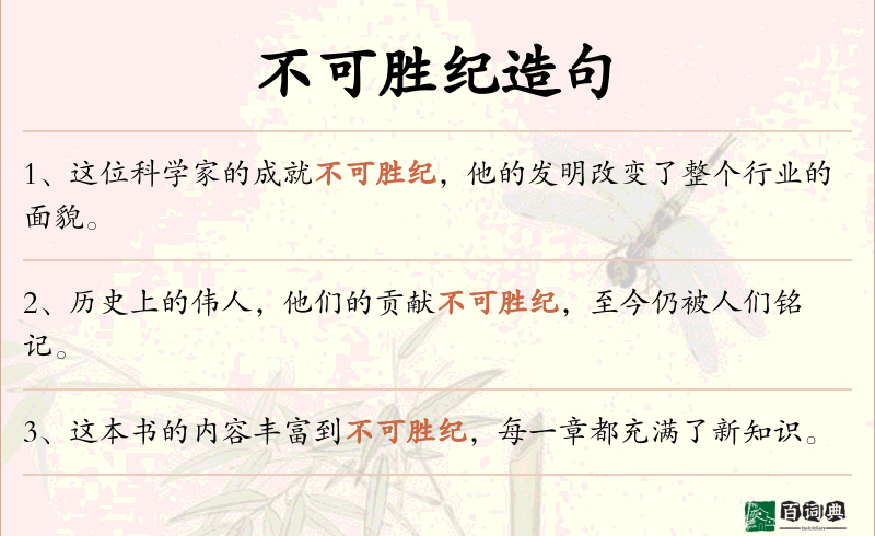不可胜纪