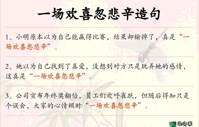 一场欢喜忽悲辛