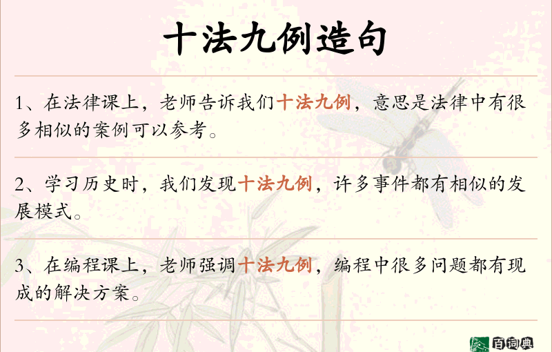 十法九例