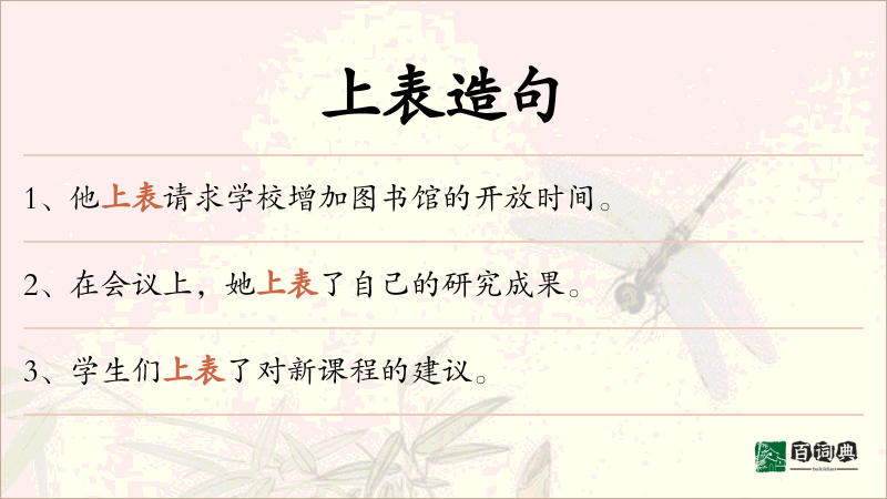 上表