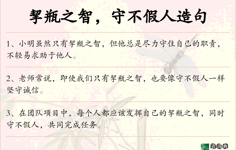 挈瓶之智，守不假人