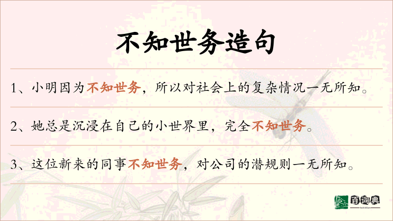不知世务