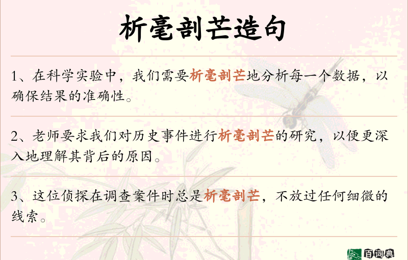 析毫剖芒