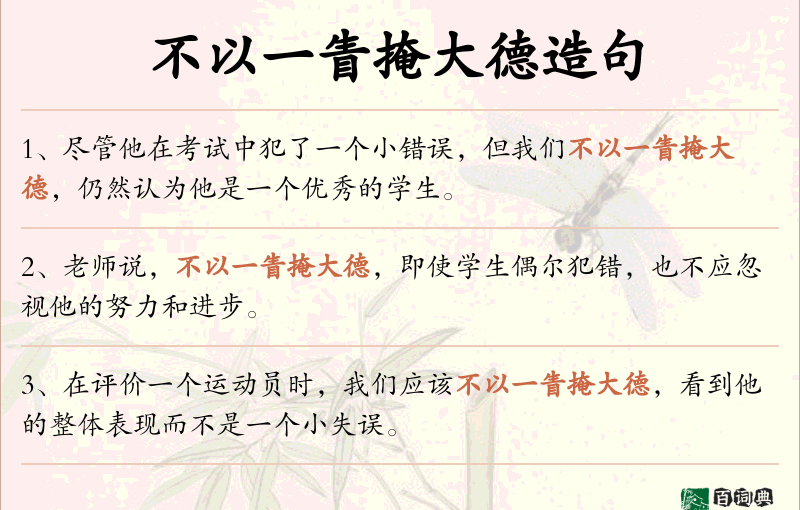 不以一眚掩大德
