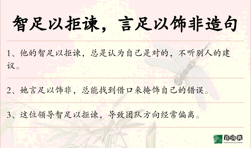 智足以拒谏，言足以饰非