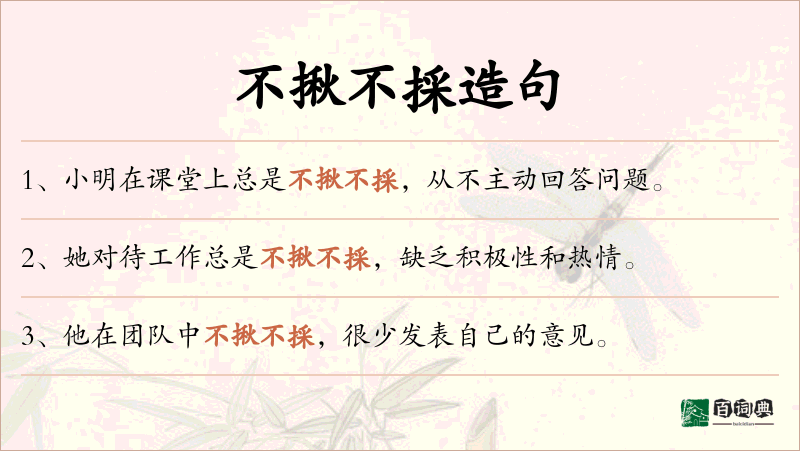 不揪不採