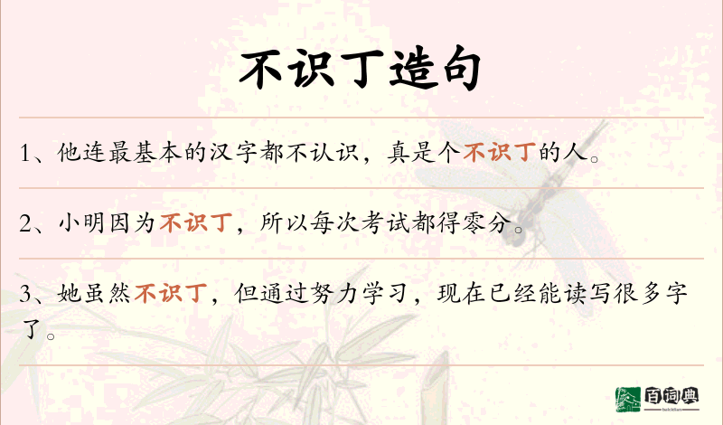 不识丁