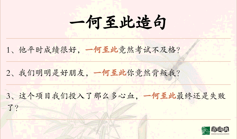一何至此