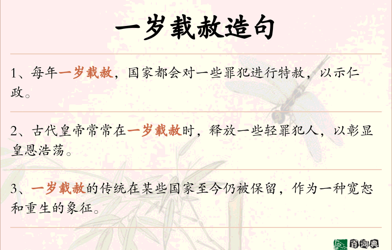 一岁载赦