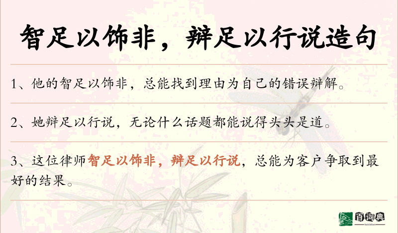 智足以饰非，辩足以行说