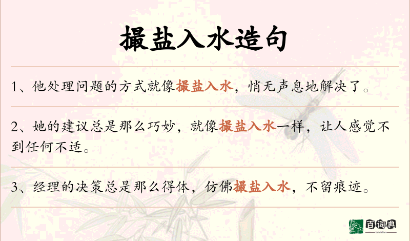 撮盐入水