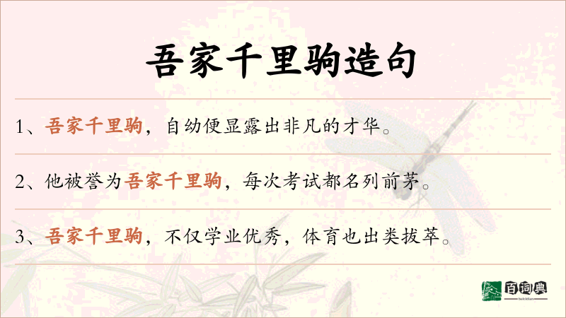 吾家千里驹