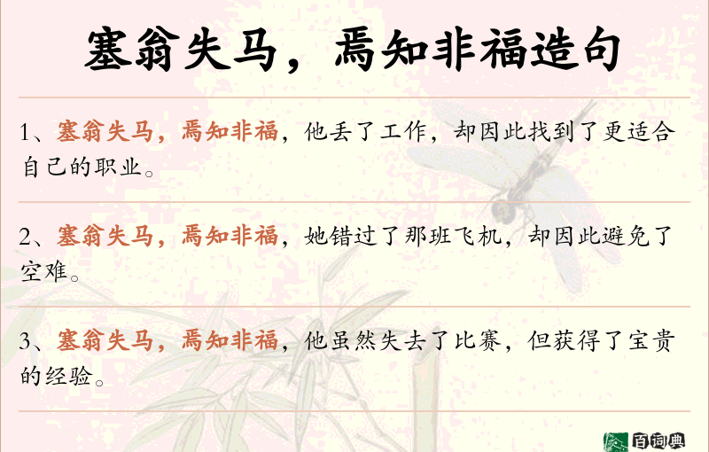 塞翁失马，焉知非福