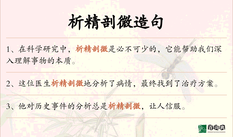 析精剖微