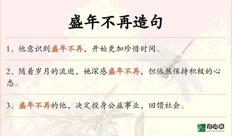 盛年不再