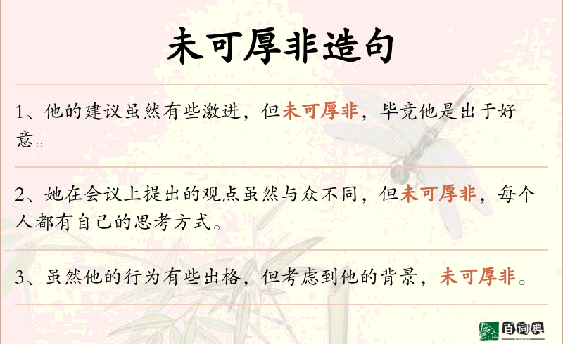 未可厚非