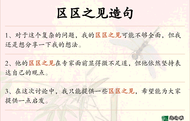 区区之见