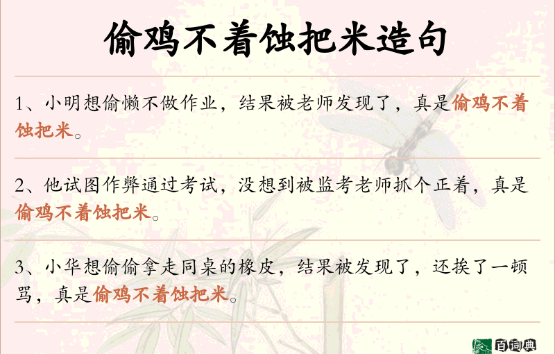 偷鸡不着蚀把米