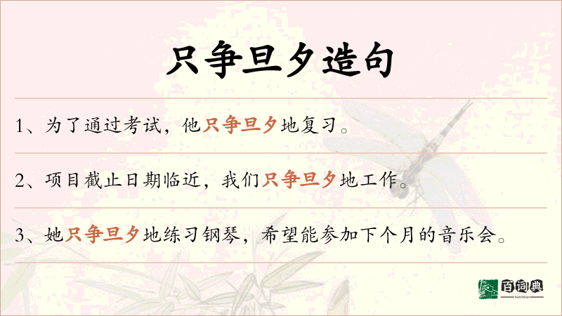 只争旦夕