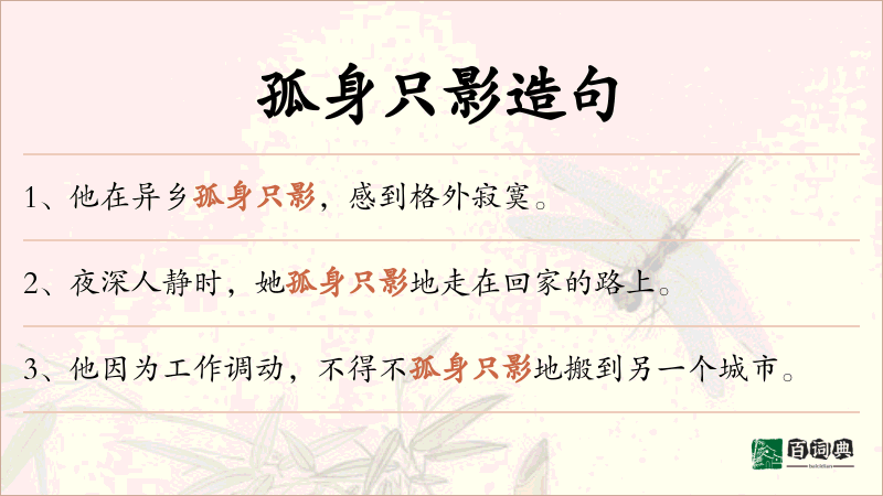 孤身只影