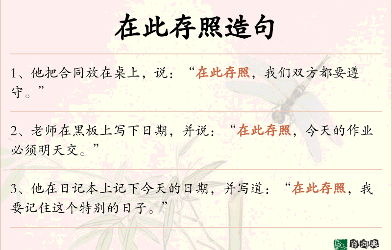 在此存照