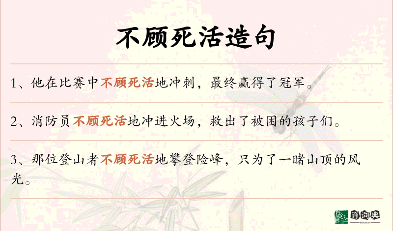 不顾死活